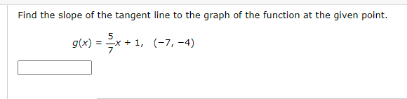 Solved Find the slope of the tangent line to the graph of | Chegg.com