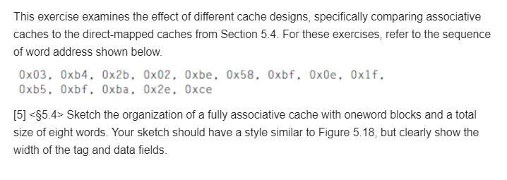 Solved This exercise examines the effect of different cache | Chegg.com
