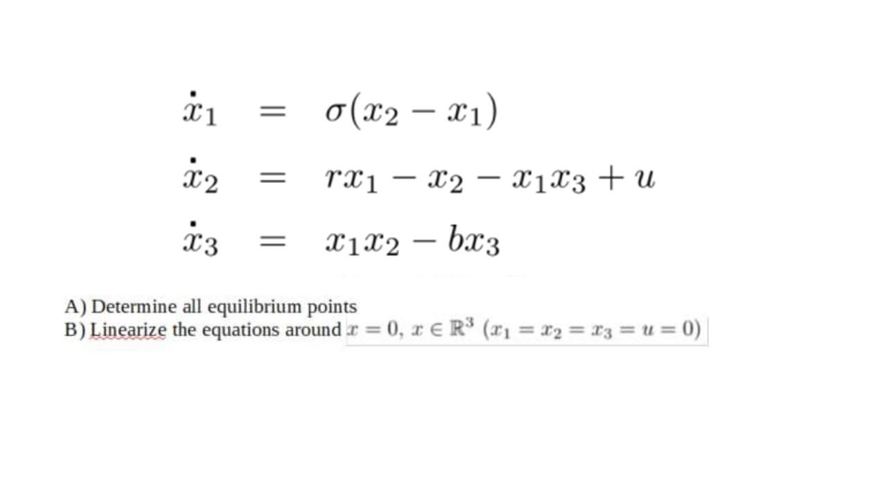 Solved Consider The System Whose Dynamics Are Given By The | Chegg.com