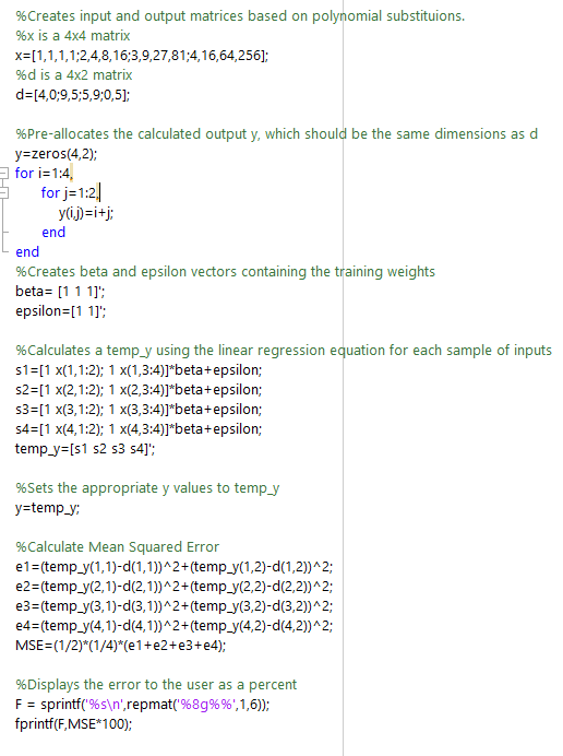Creates Input And Output Matrices Based On Chegg Com