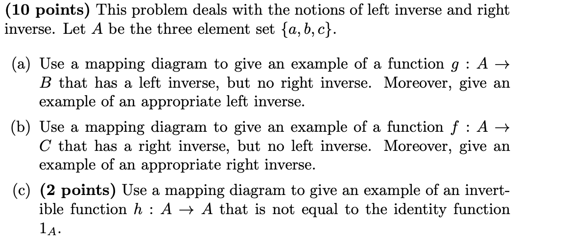 Solved (10 points) This problem deals with the notions of | Chegg.com