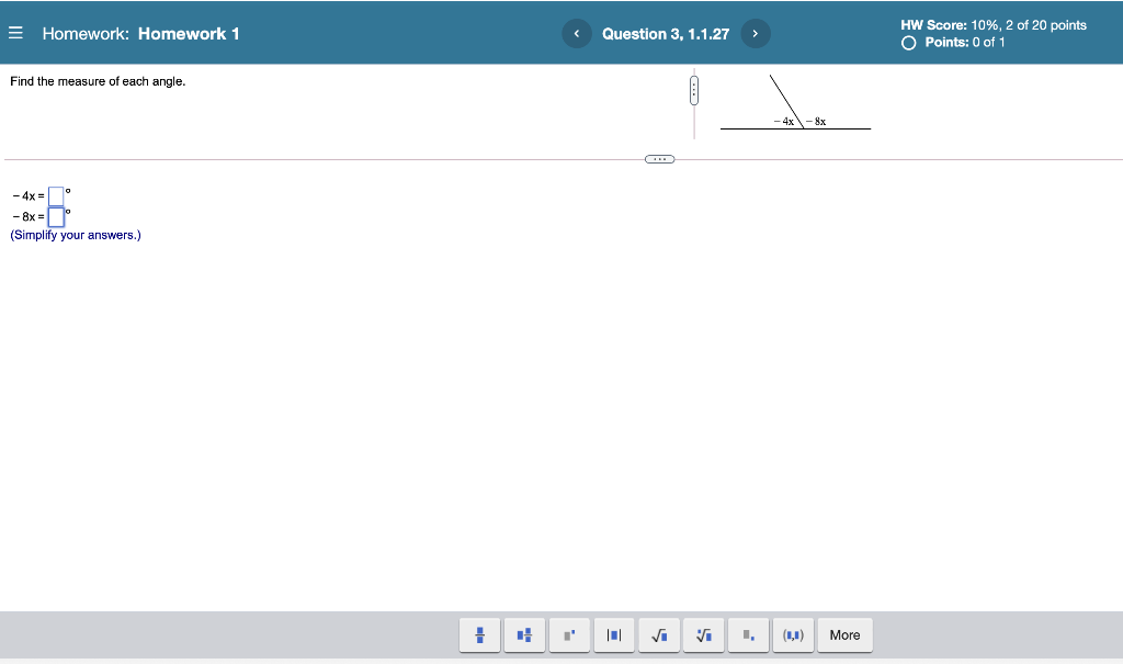 Solved = Homework: Homework 1 Question 3, 1.1.27 > HW Score: | Chegg.com