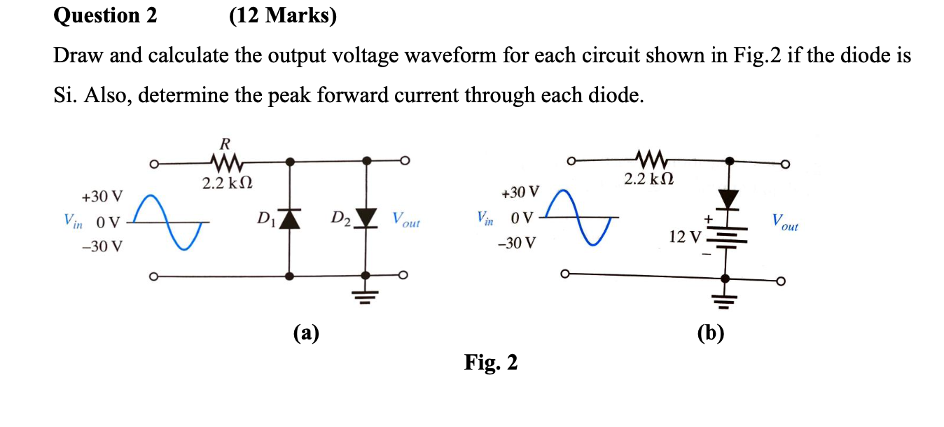 Solved Question 2 (12 Marks) Draw and calculate the output | Chegg.com