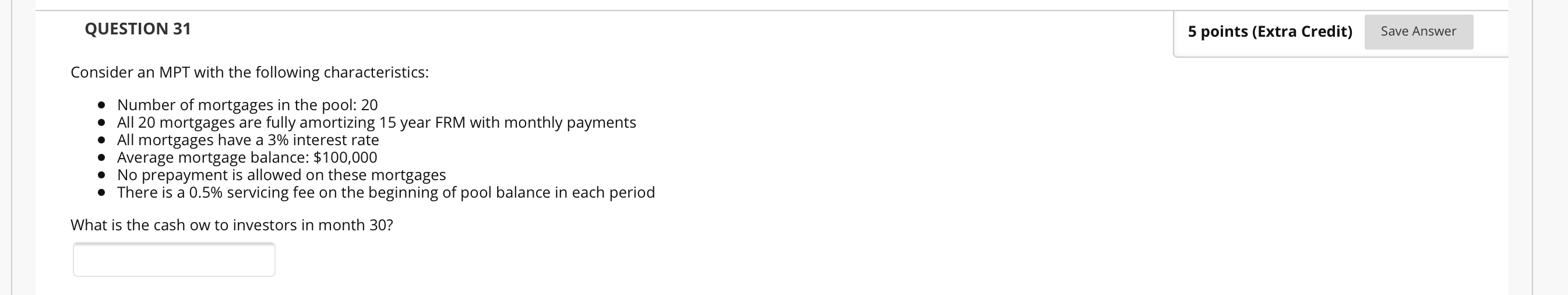 Solved QUESTION 31 5 points (Extra Credit) Save Answer | Chegg.com