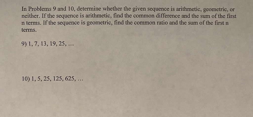 Solved In Problems 9 and 10, determine whether the given | Chegg.com