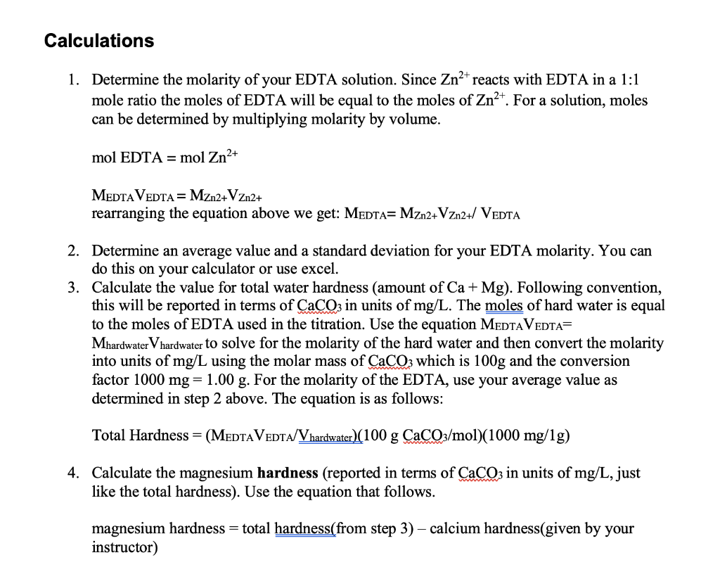 [Solved] Standardization of prepared EDTA solution with