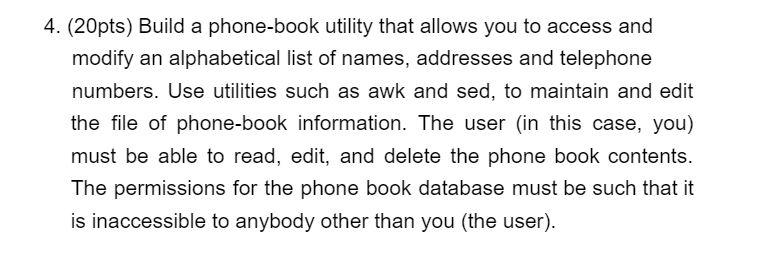 solved-4-20pts-build-a-phone-book-utility-that-allows-you-chegg