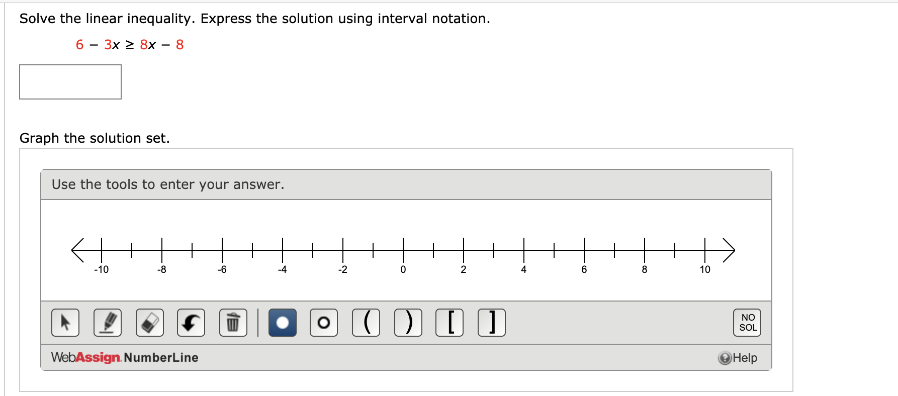 Solved Solve the linear inequality. Express the solution | Chegg.com
