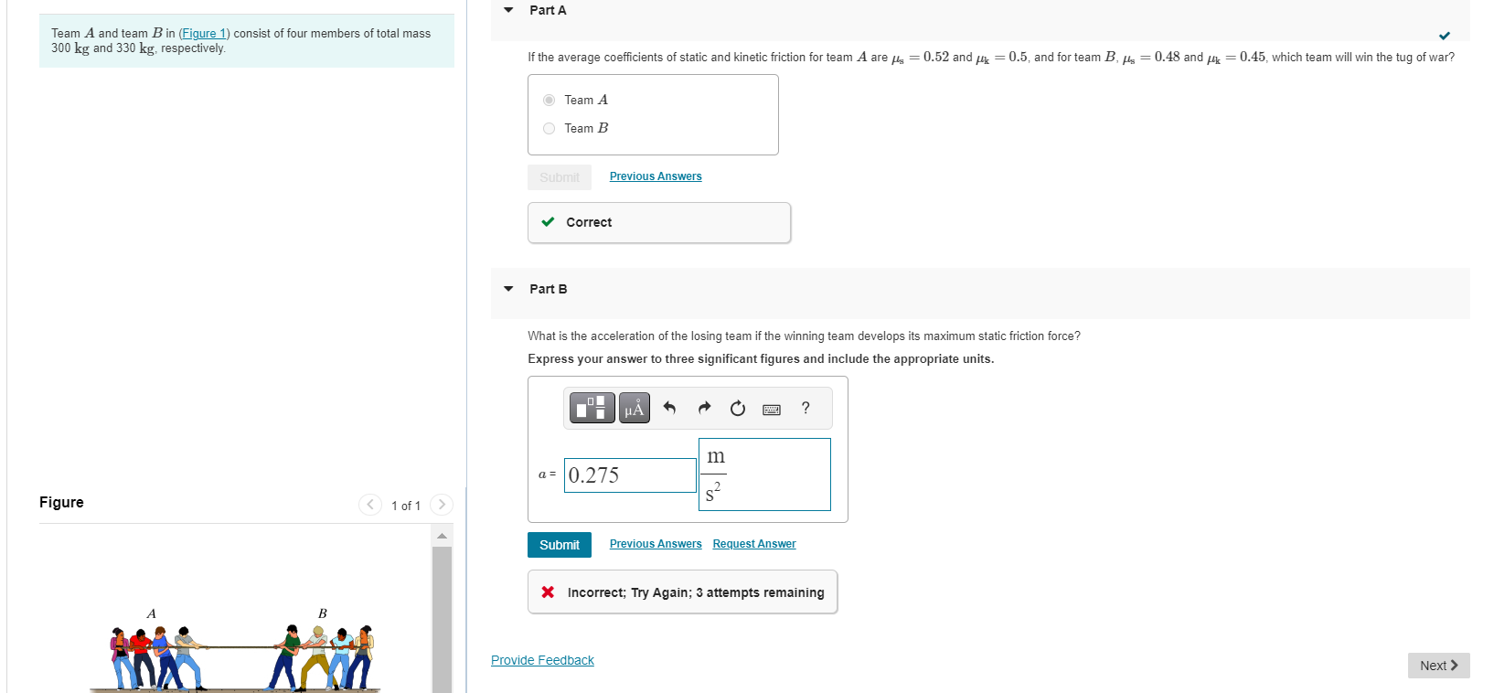 Solved Team A And Team B In (Figure 1) Consist Of Four | Chegg.com