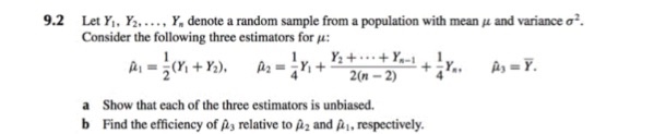 Solved Let Y,, Y. . . . , Y, denote a random sample from a | Chegg.com