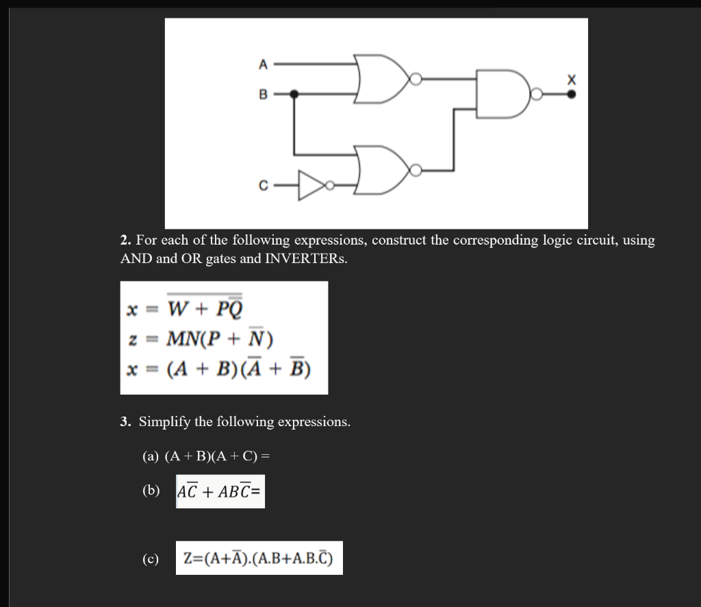 Solved А B Ir с 2. For Each Of The Following Expressions, | Chegg.com