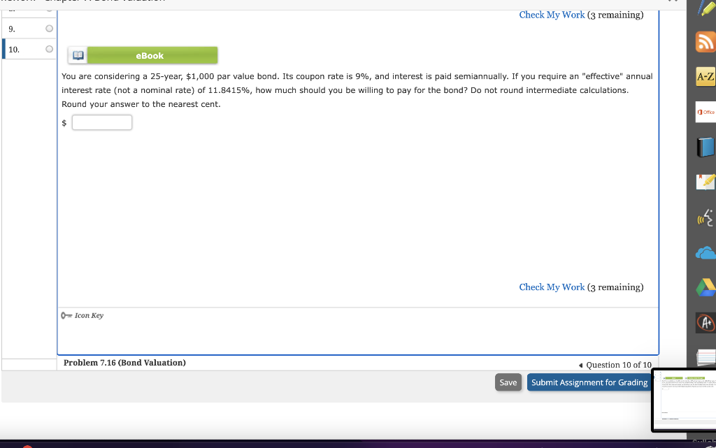 Solved Check My Work (3 remaining) Bond X is noncallable and | Chegg.com