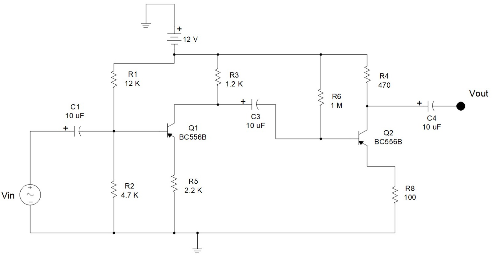 Solved Perform DC and AC analysis of the circuit. | Chegg.com