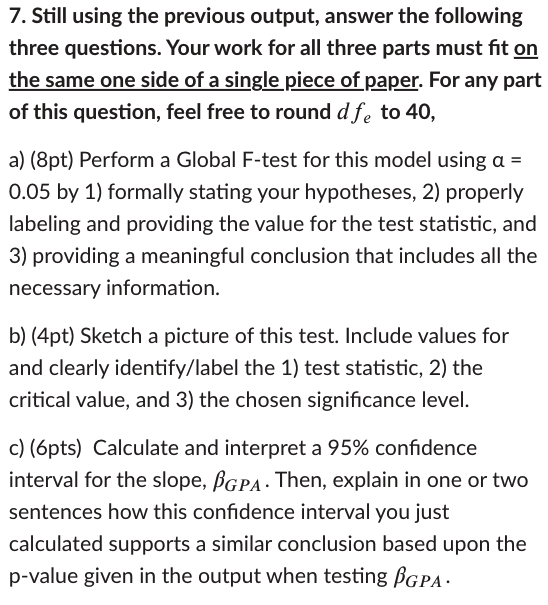 Solved I just need help with #7a, #7b, and #7c. Posted below | Chegg.com