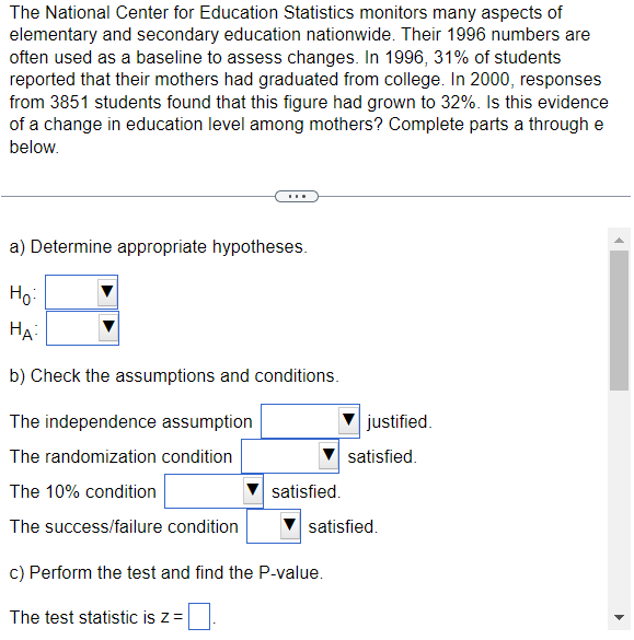 Solved The National Center For Education Statistics Monitors | Chegg.com