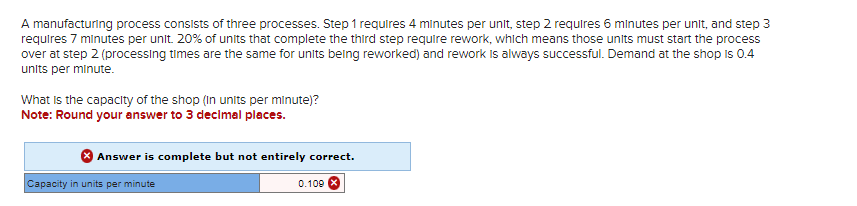 Solved A manufacturing process consists of three processes. | Chegg.com