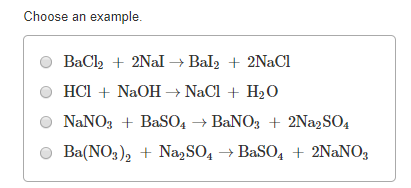 Precipitation Reaction Examples