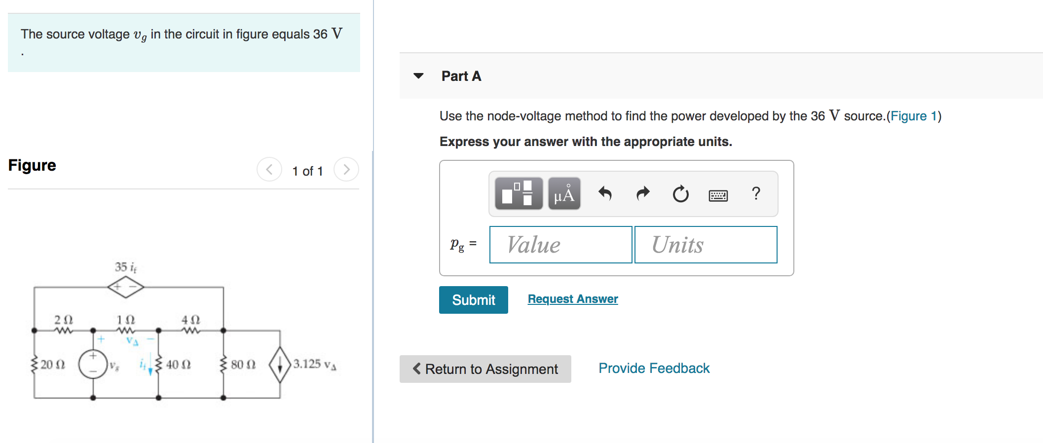 Solved The source voltage vg in the circuit in figure equals | Chegg.com