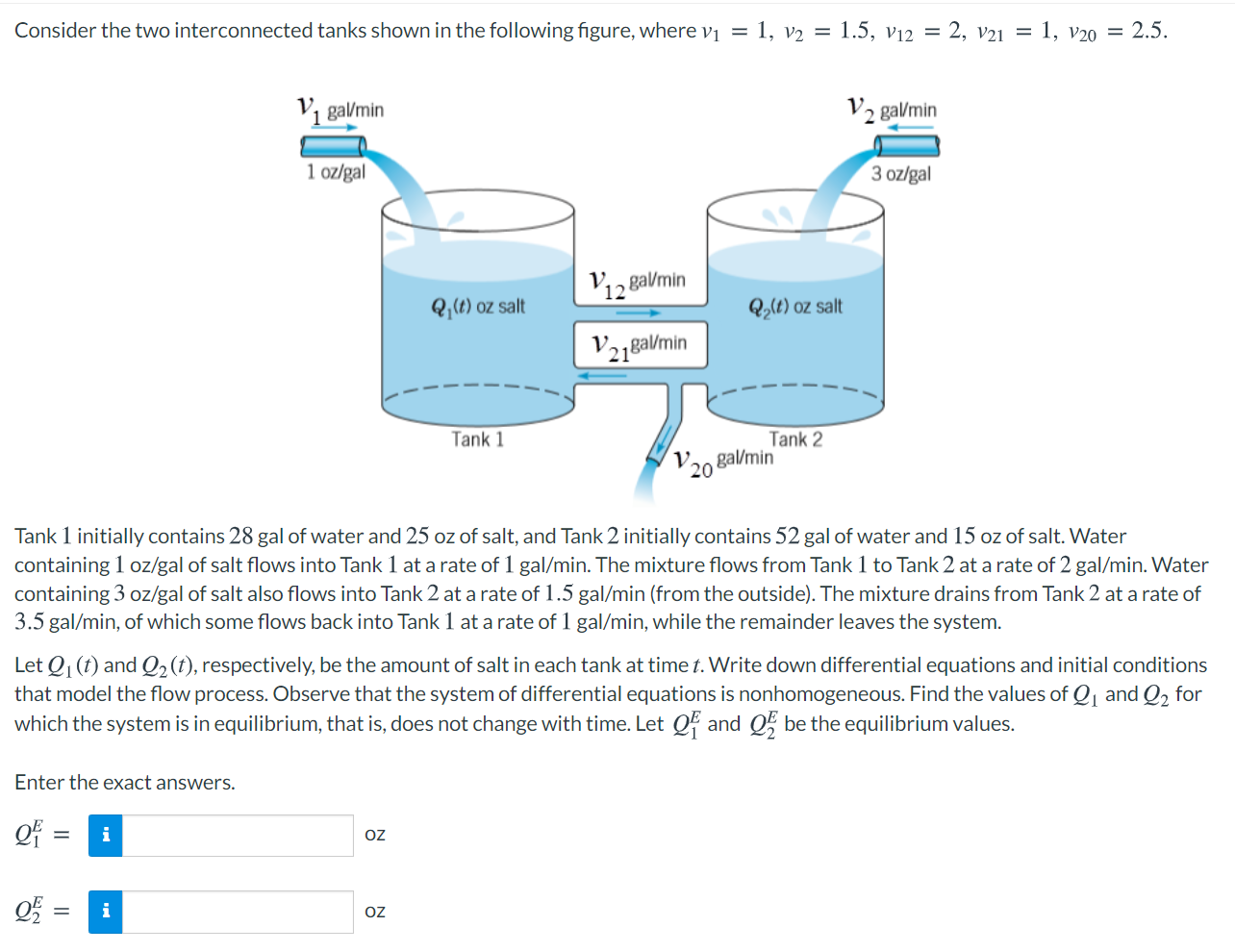 Solved Consider The Two Interconnected Tanks Shown In The | Chegg.com