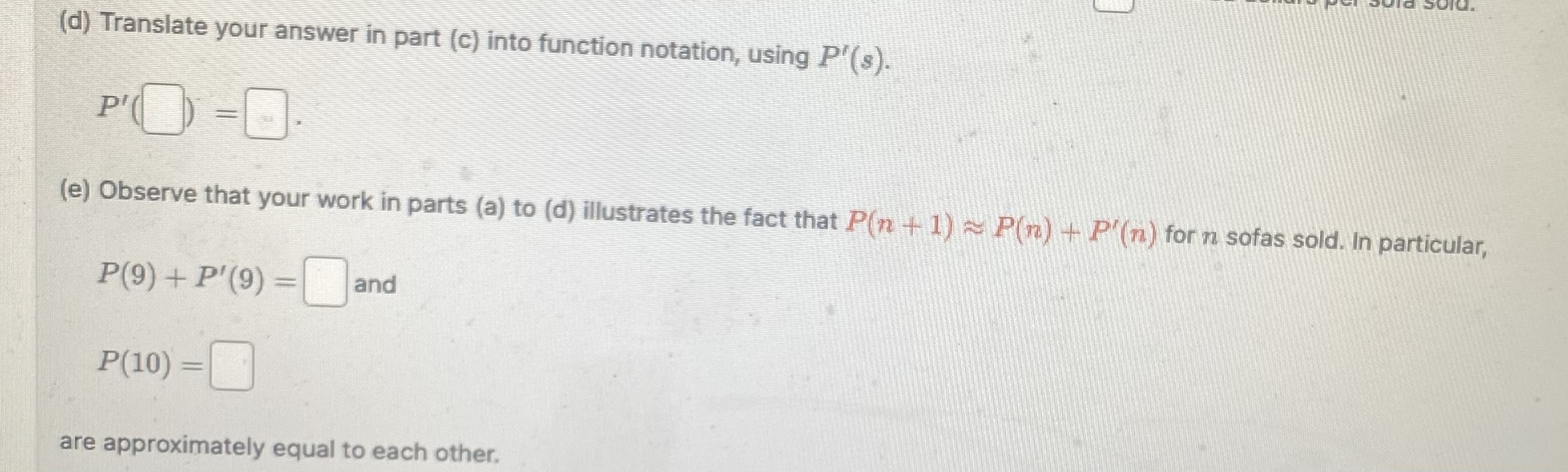 Solved (d) Translate your answer in part (c) into function | Chegg.com