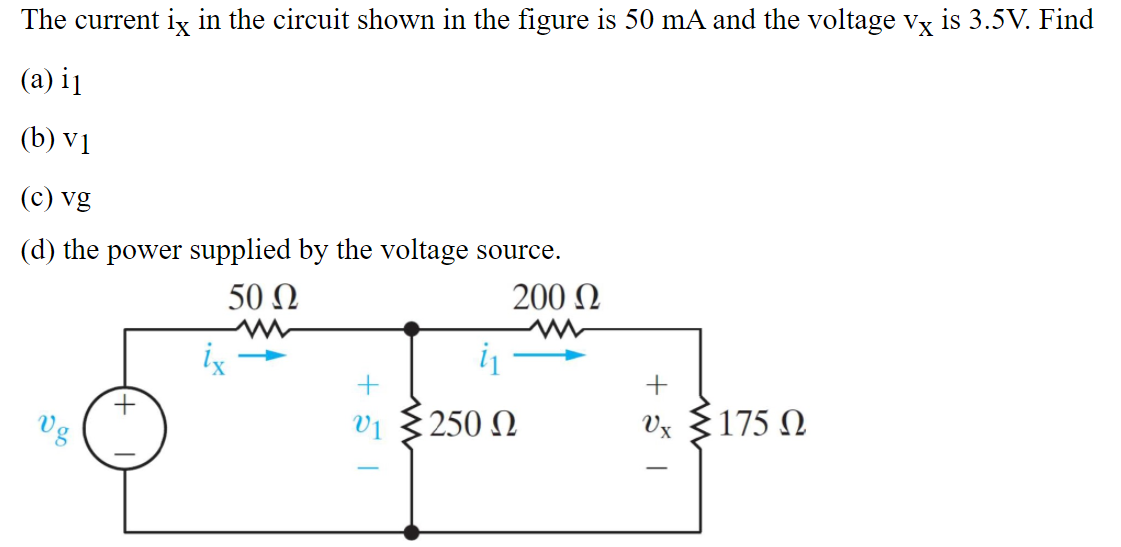 Solved The current ix in the circuit shown in the figure is | Chegg.com