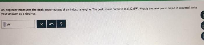 solved-an-engineer-measures-the-peak-power-output-of-an-chegg