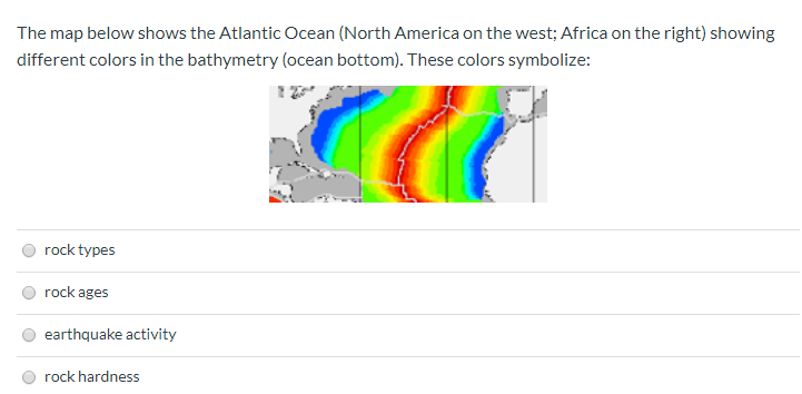 Solved The map below shows the Atlantic Ocean (North America | Chegg.com