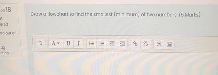 Solved on 18 et Draw a flowchart to find the smallest | Chegg.com