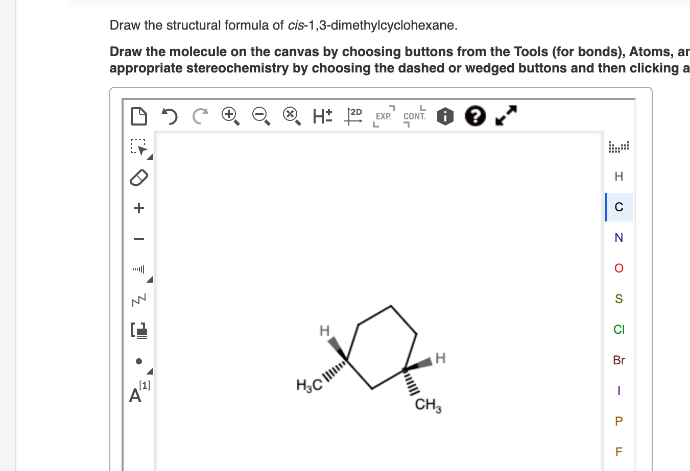 draw the structure of 1 3 dimethylcyclohexane