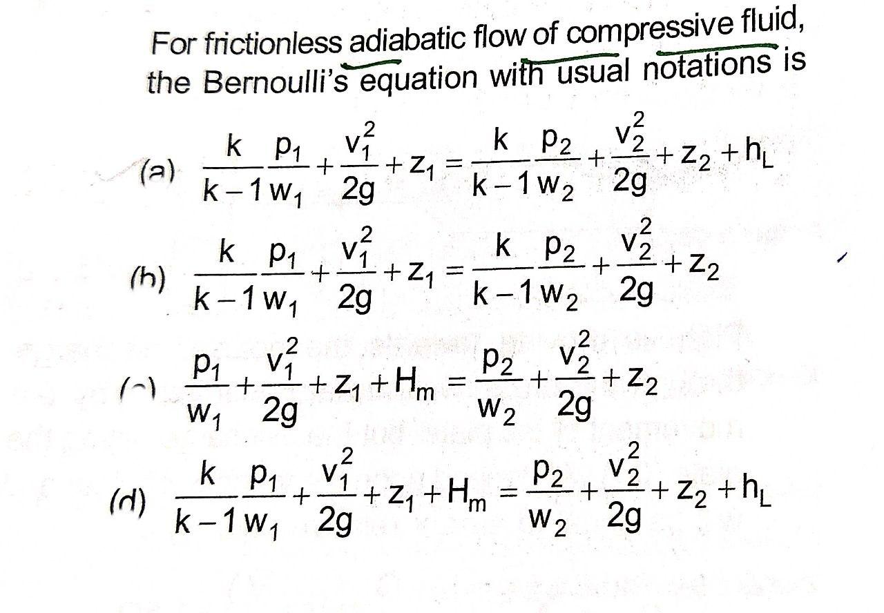 solved-for-frictionless-adiabatic-flow-of-compressive-fluid-chegg