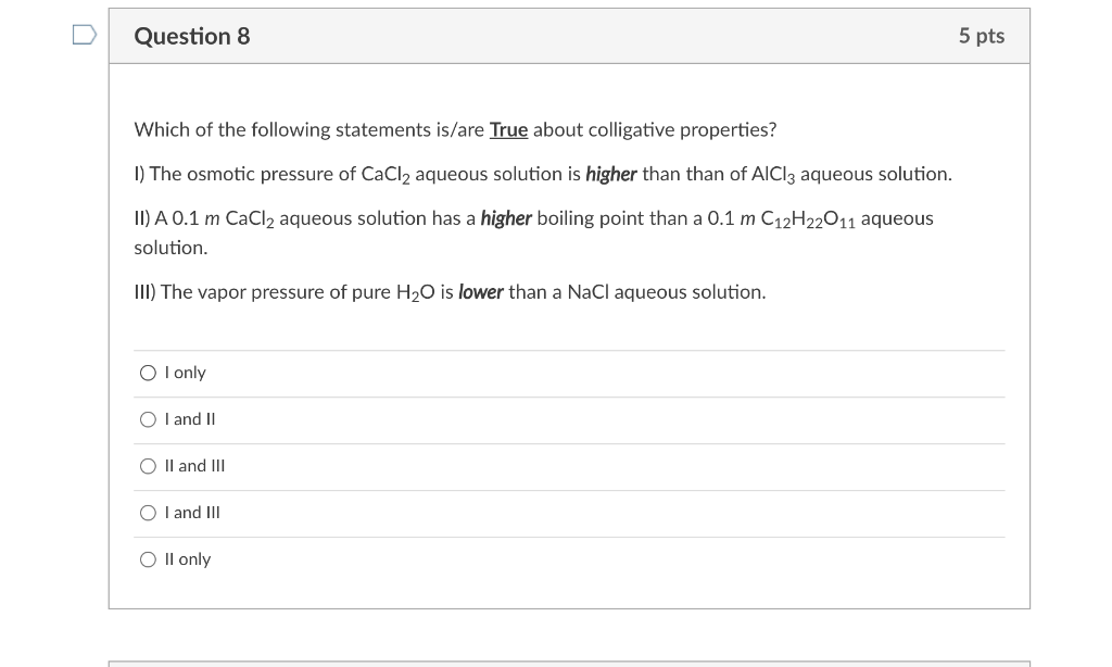 Solved Question 8 5 pts Which of the following statements | Chegg.com