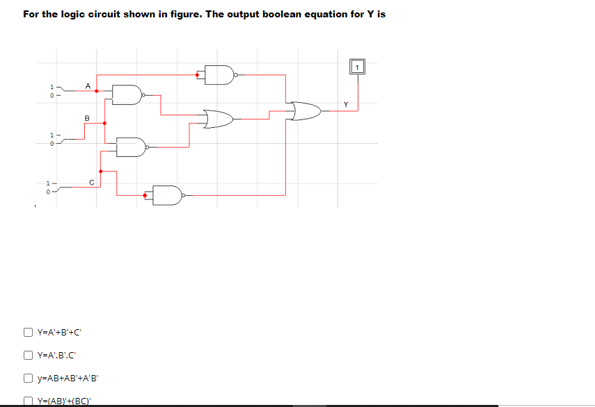 Solved For the logic circuit shown in figure. The output | Chegg.com
