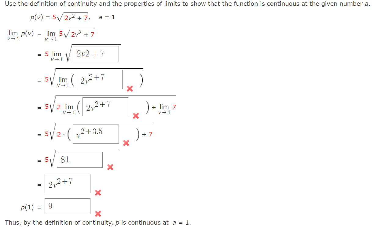 Solved Use the definition of continuity and the properties | Chegg.com