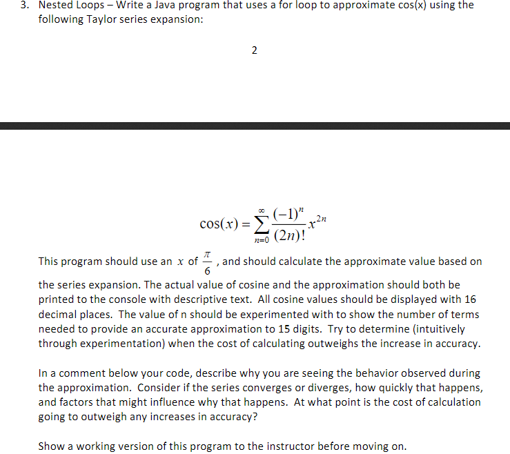 Solved: 3. Nested Loops - Write a Java program that uses