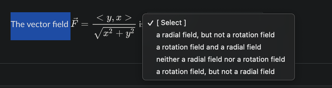 Solved The vector field F=x2+y2 y,x | Chegg.com