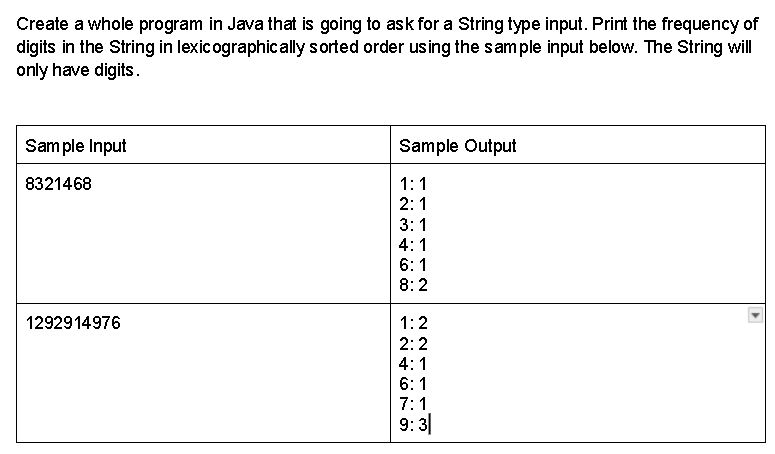 Solved Create a whole program in Java that is going to ask | Chegg.com
