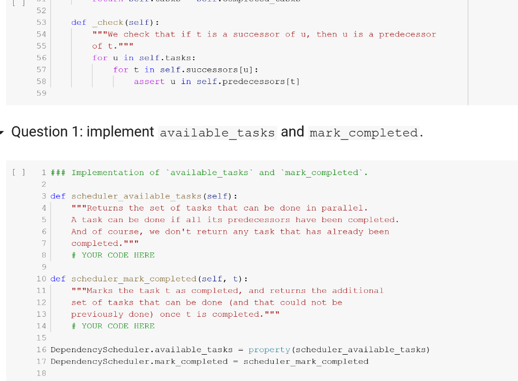Please help with implementing this code in question 1 | Chegg.com
