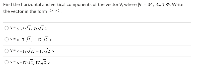 Solved Find the horizontal and vertical components of the | Chegg.com