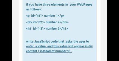 Solved if you have three elements in your WebPages as | Chegg.com