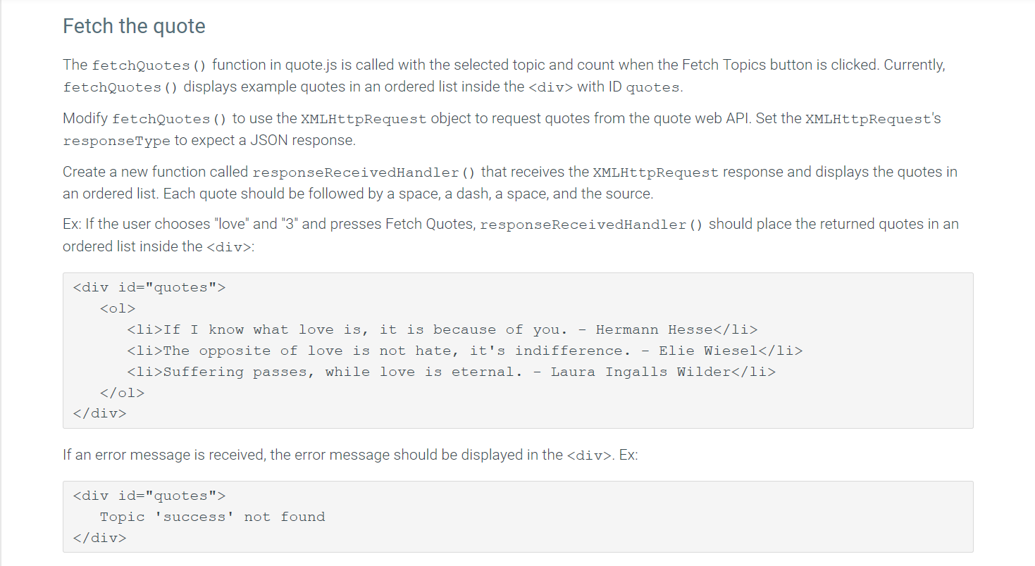 Solved 7.14 LAB: Quote web API In this lab, you will use a | Chegg.com