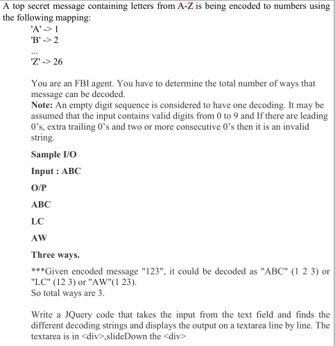 Solved A top secret message containing letters from A-Z is | Chegg.com