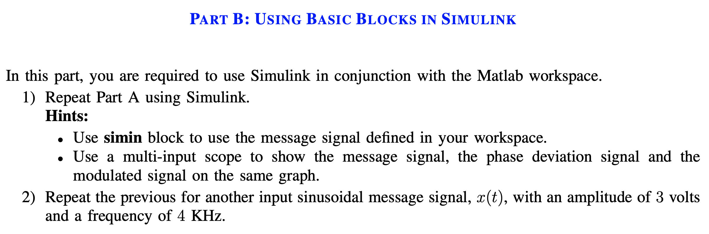 Solved 1) Generate The Message Signal M(t), Shown In Fig. 1, | Chegg.com