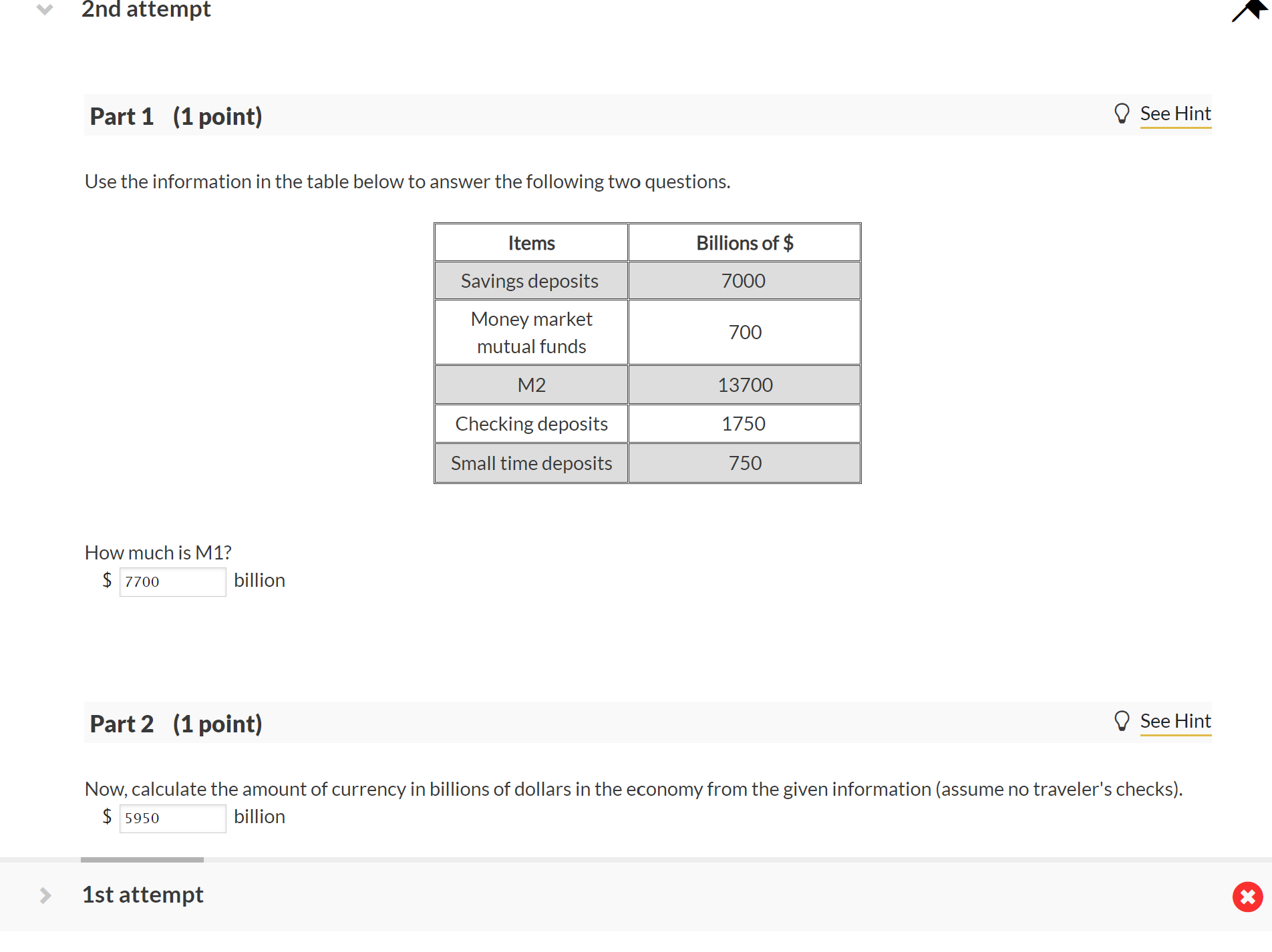 Solved Use The Information In The Table Below To Answer The | Chegg.com