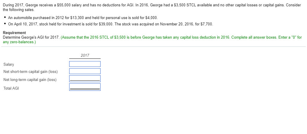 Solved During 2017 George receives a 55 000 salary and has