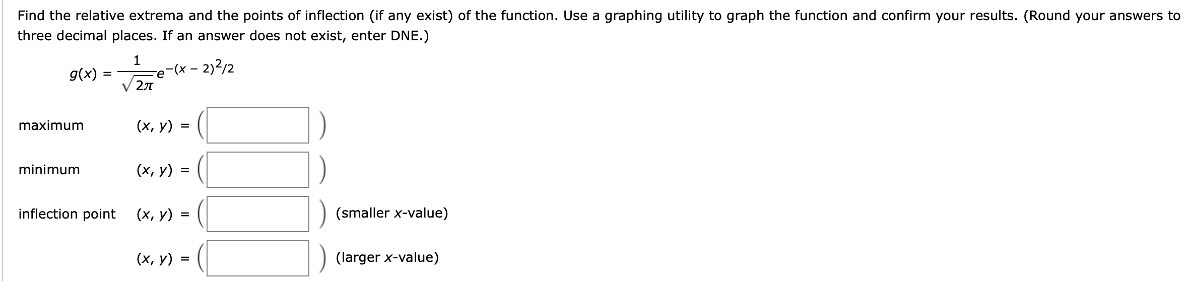 Solved Find the relative extrema and the points of