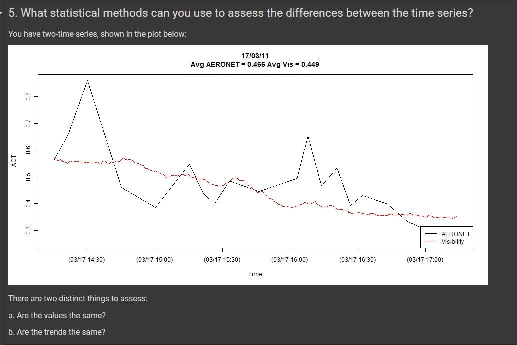 Solved What statistical methods can you use to assess the | Chegg.com
