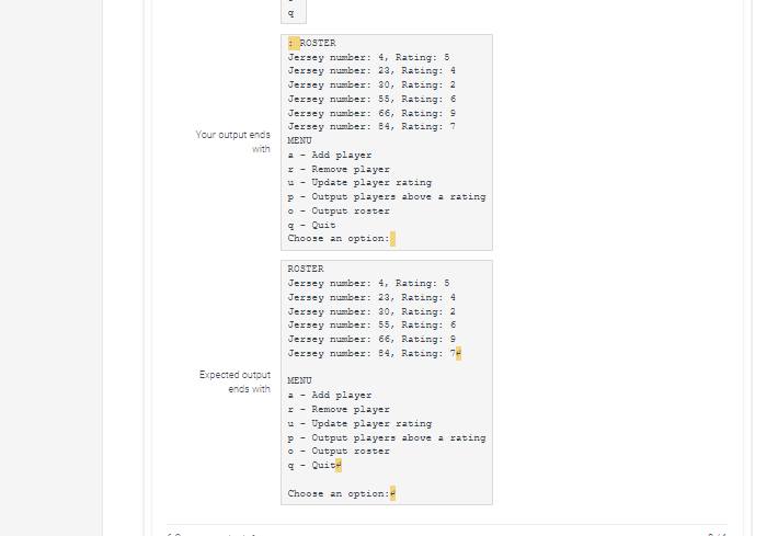 Solved 10.27 LAB*: Program: Football team roster | Chegg.com