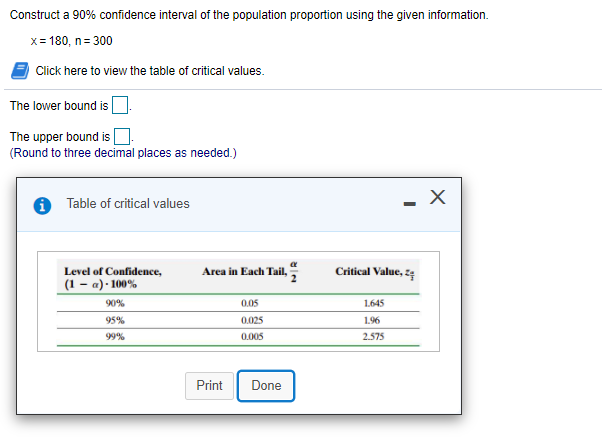 Solved Construct A 90% Confidence Interval Of The Population 