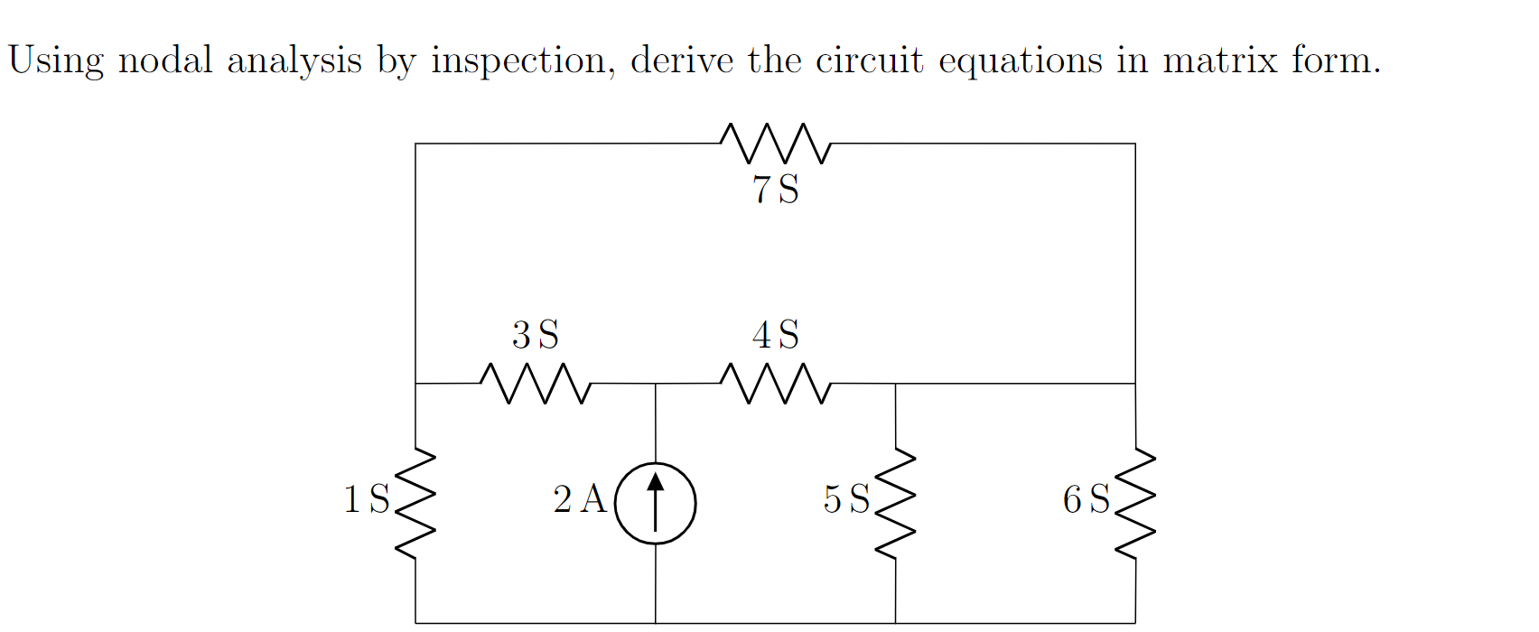 Solved Using nodal analysis by inspection, derive the