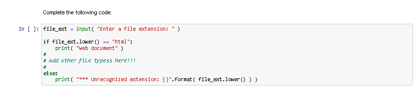 Solved Write Python code that, using an if-statement checks | Chegg.com